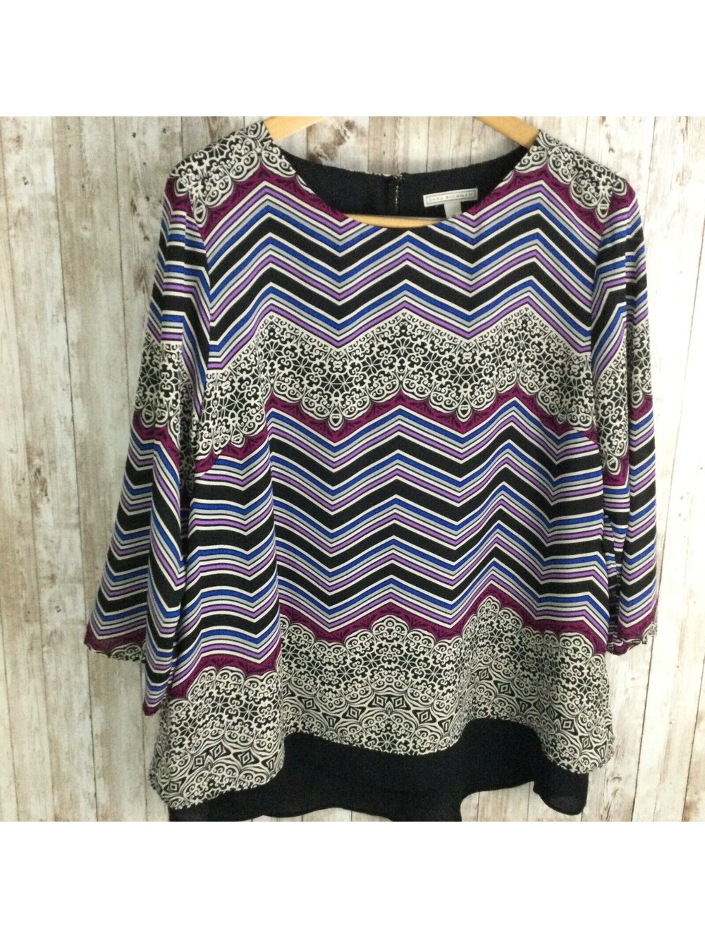 Dana Buchman Woman’s 3/4 Sleeves Modern Polyester Sz XL Layered Easy Care